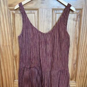 Frye Textured Sleeveless Dress in Rich Maroon
